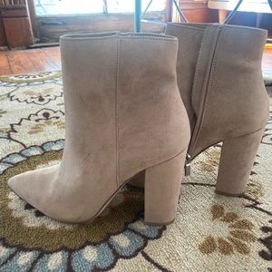 Tan Suede Booties